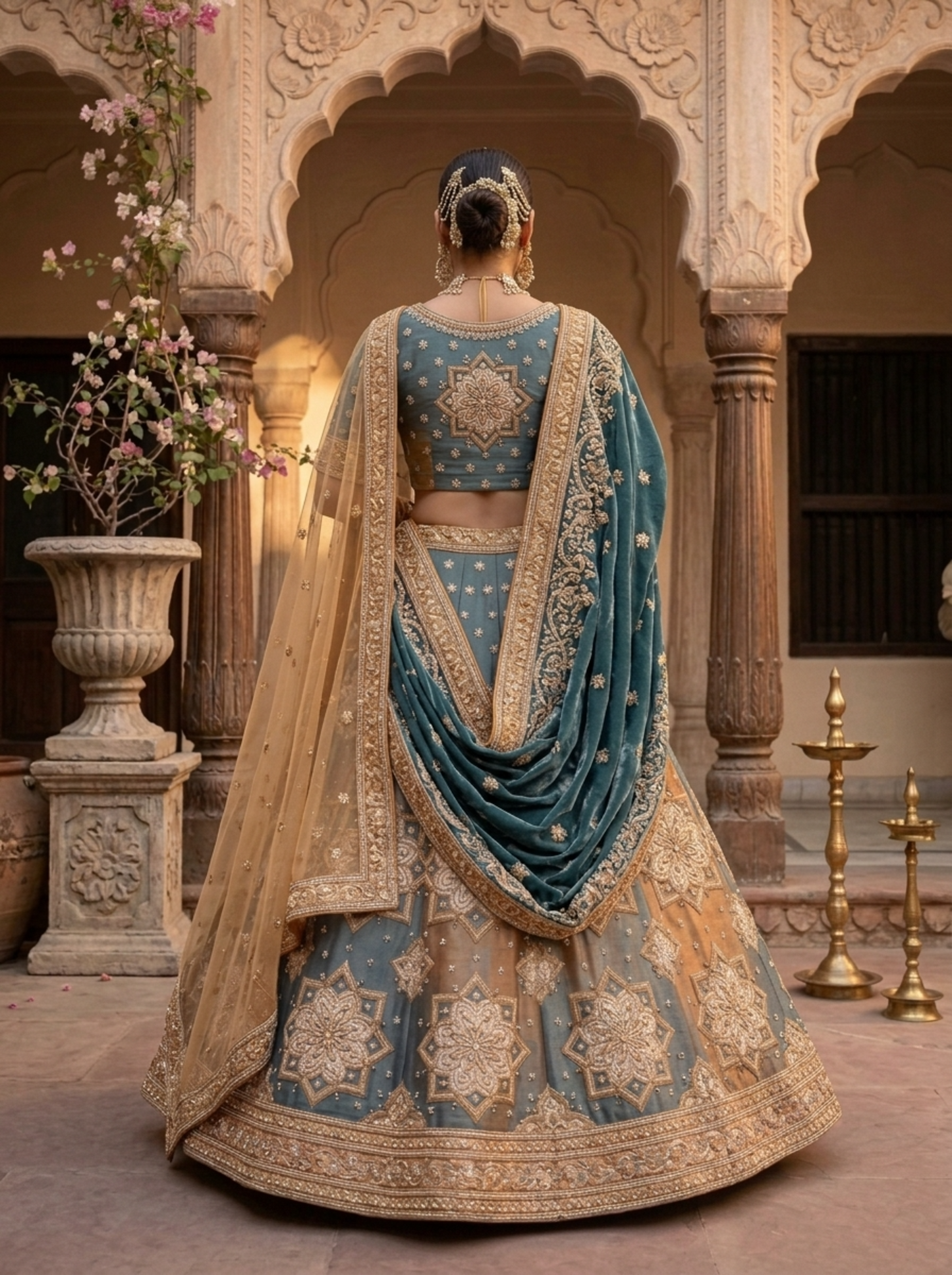 Formal embroidered Lehnga