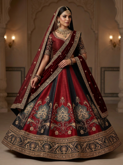 Formal embroidered Lehnga