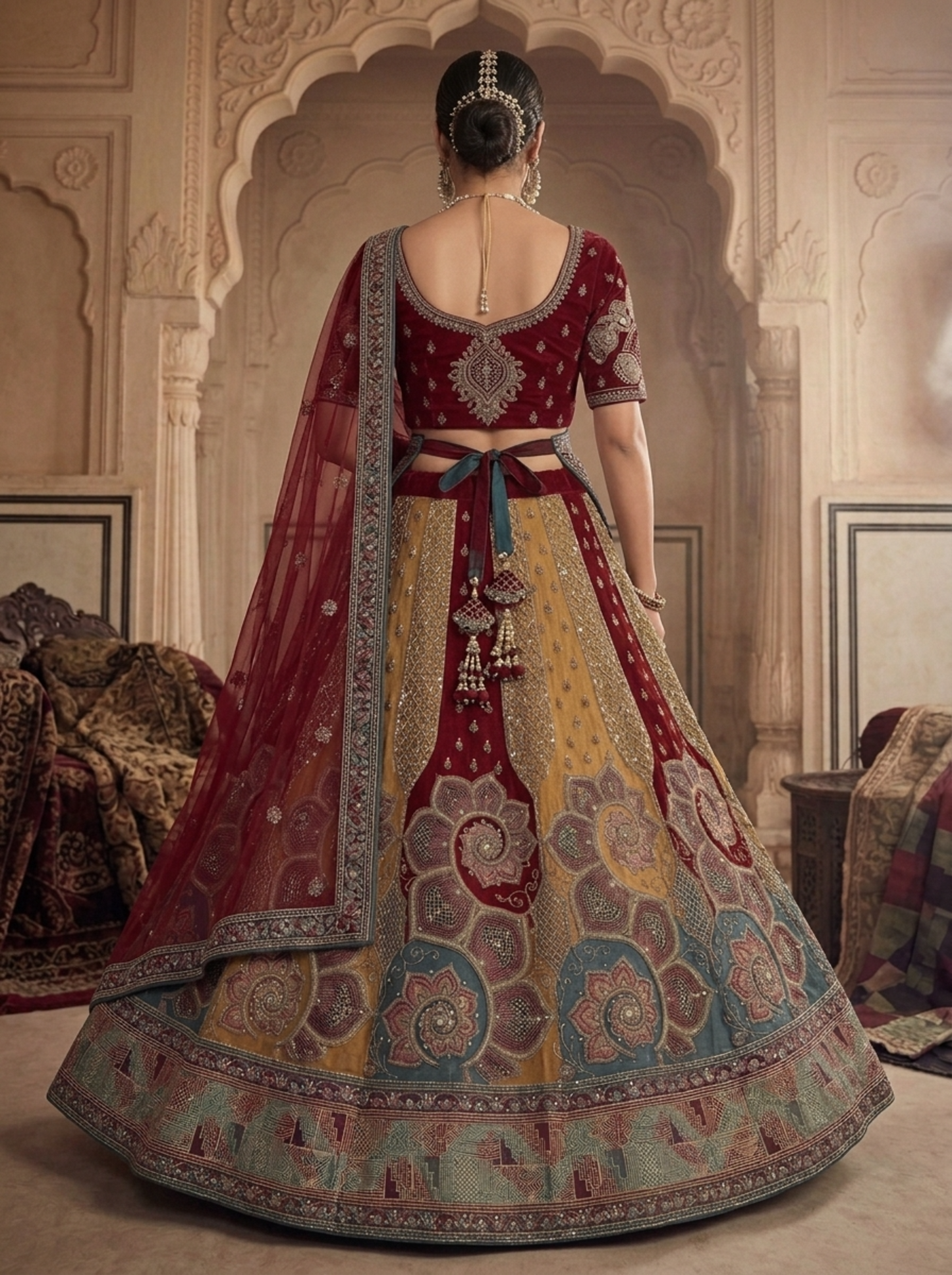 Formal embroidered Lehnga