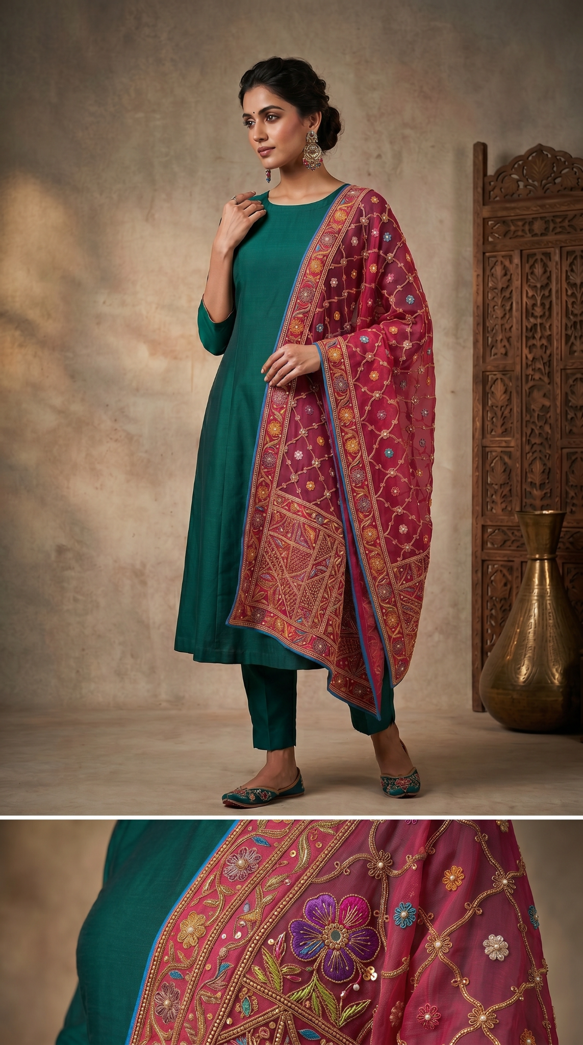 Formal Made to Order Embroidered Dupatta