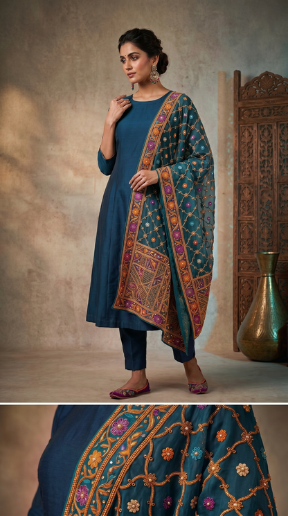 Formal Made to Order Embroidered Dupatta