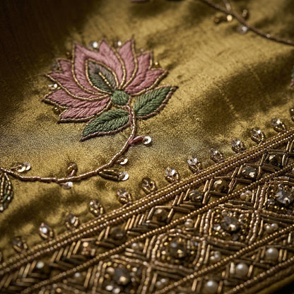 Formal Pure Silk embroidered Saree