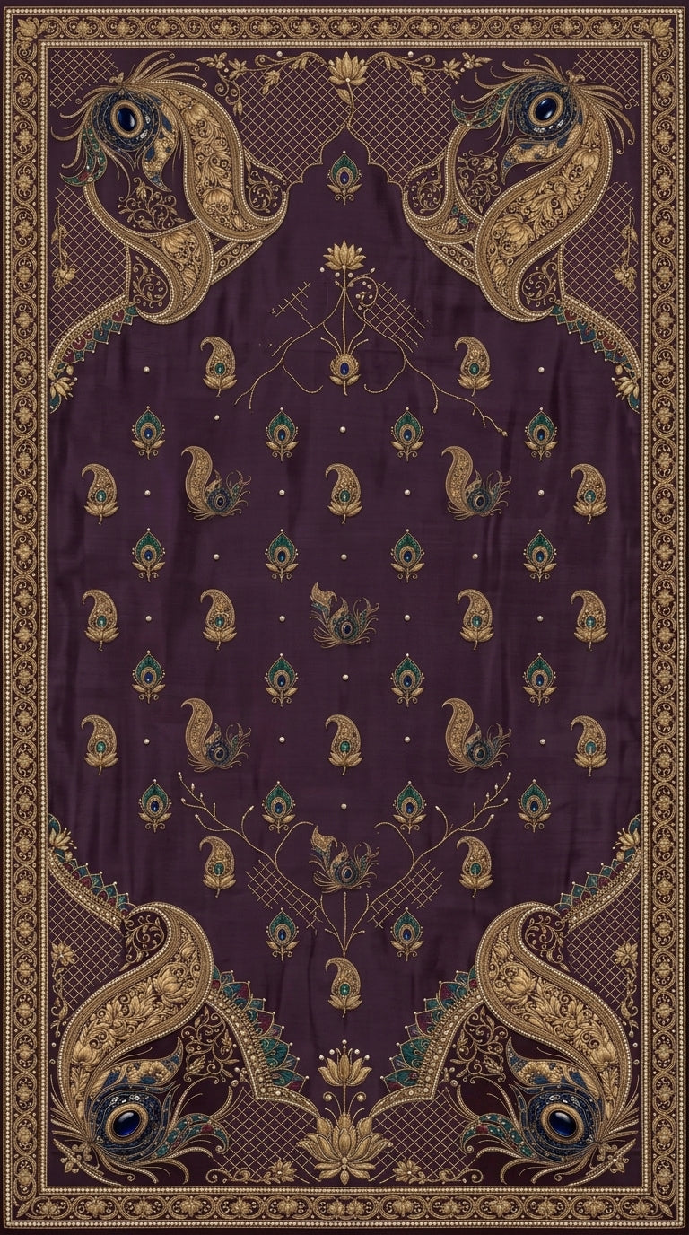 Customised Chanderi Embroidered set