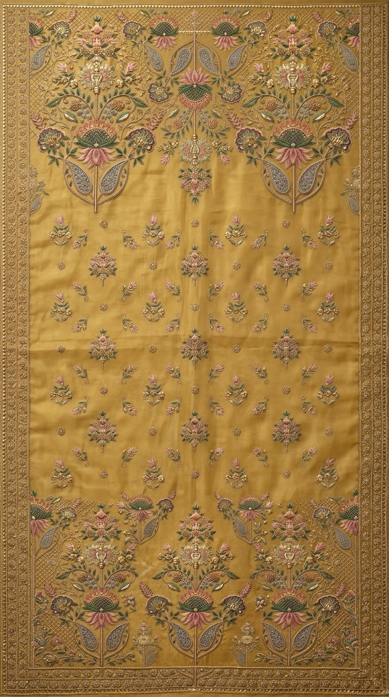 Customised Chanderi Embroidered set