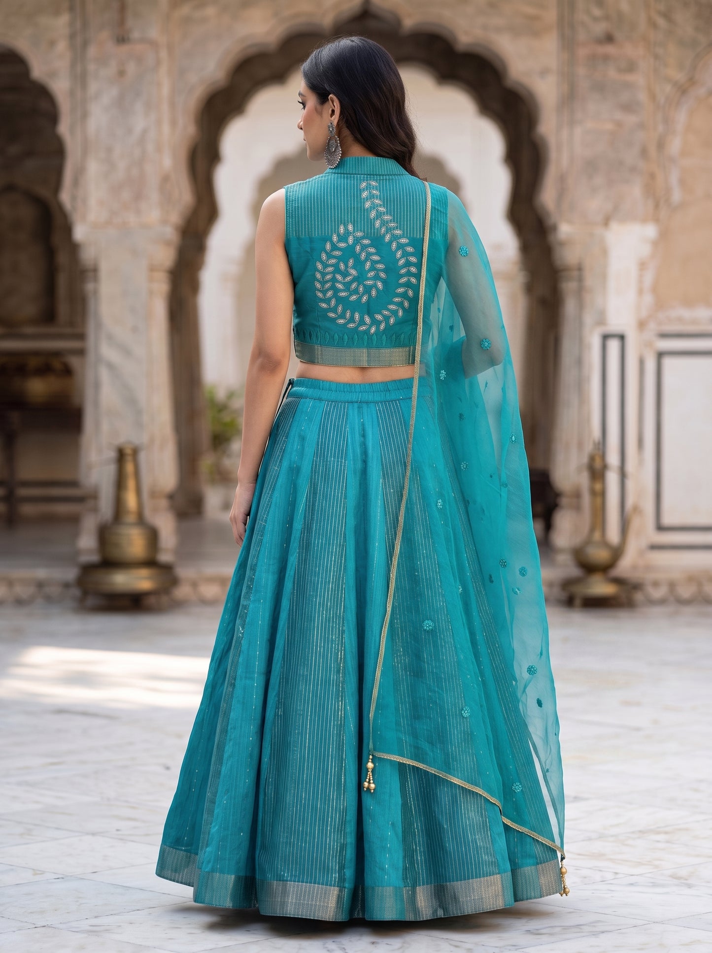 Semi stitched Formal Skirtset