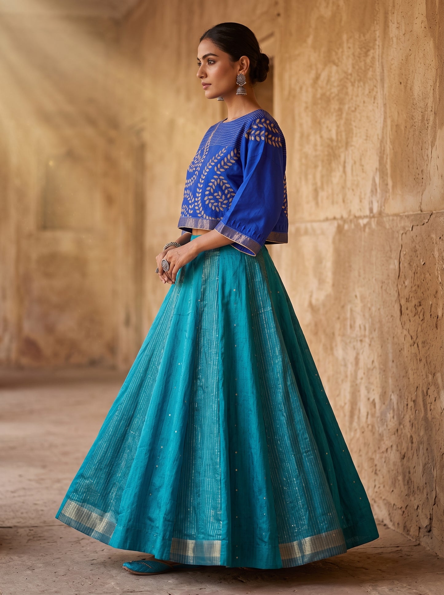 Semi stitched Formal Skirtset