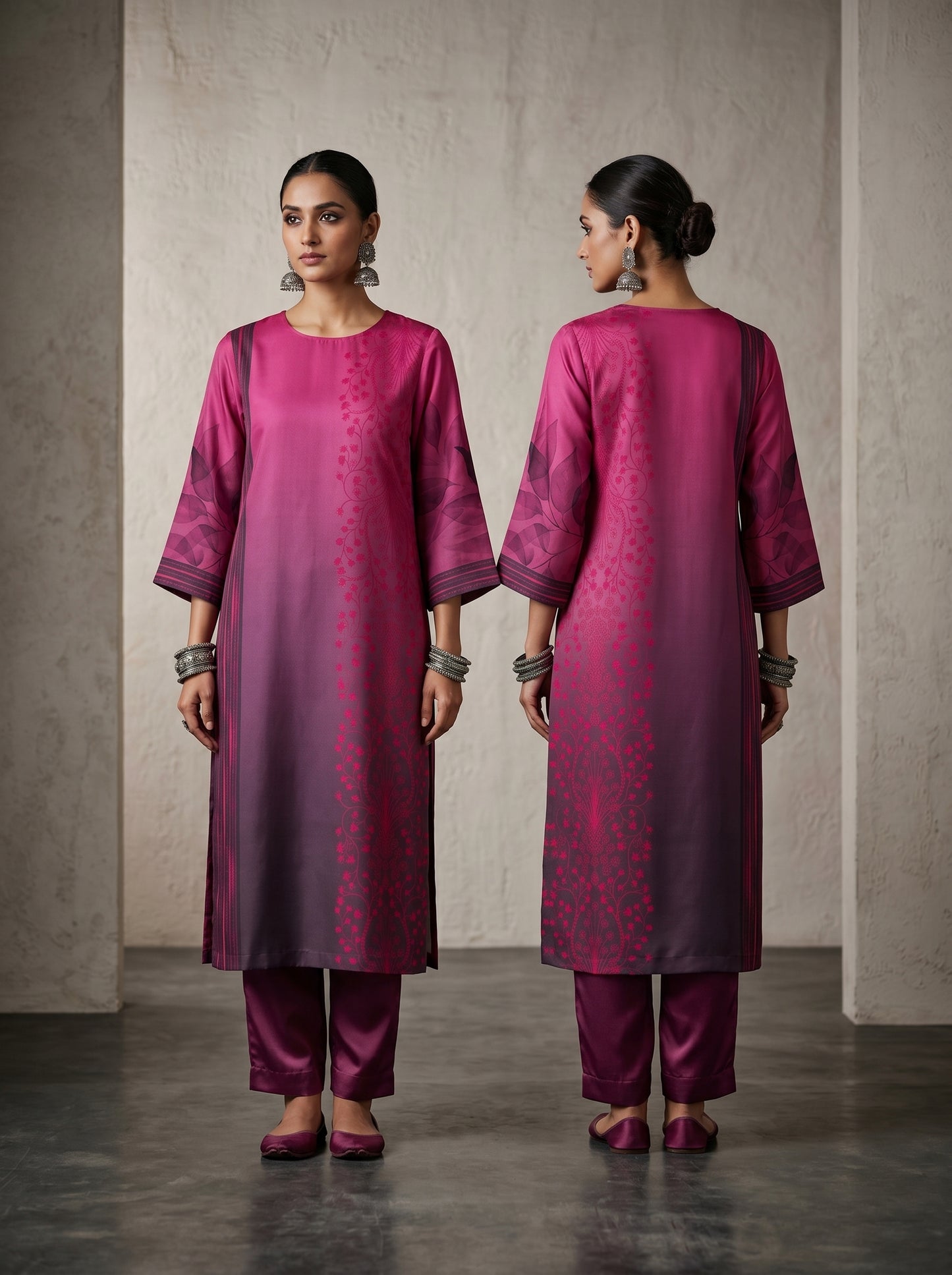 Semi Stitched Chanderi Casual kurta