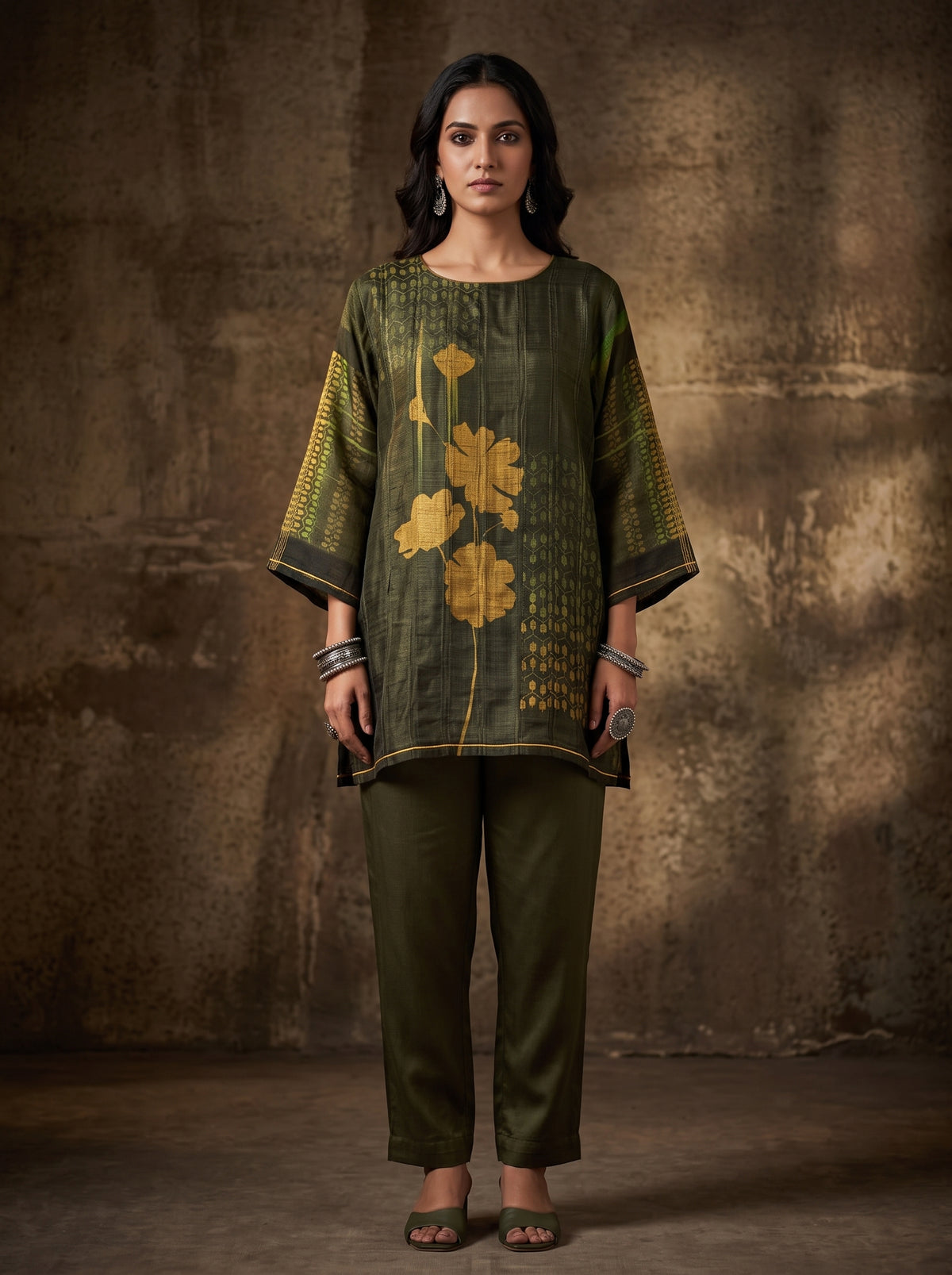 Semi Stitched linen kota Short Tunic