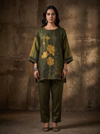 Semi Stitched linen kota Short Tunic