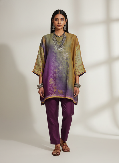 Semi Stitched linen kota Short Tunic (Copy) VISHAL KAPUR STUDIO