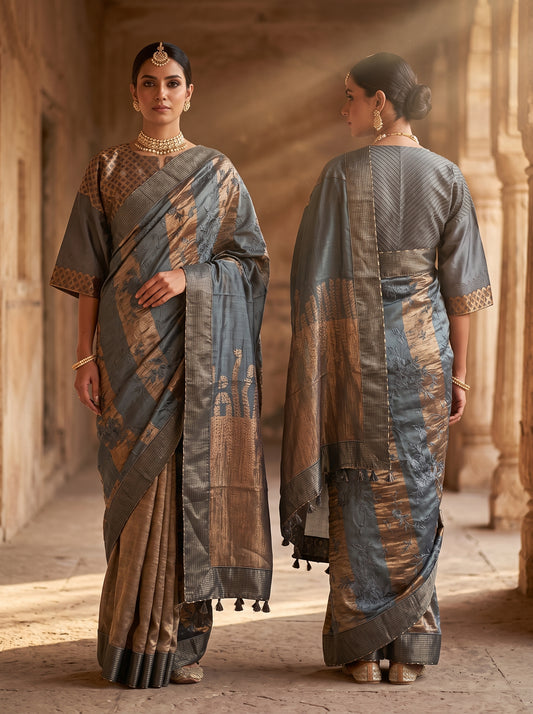 Formal Chanderi gota marodi embroidered Saree