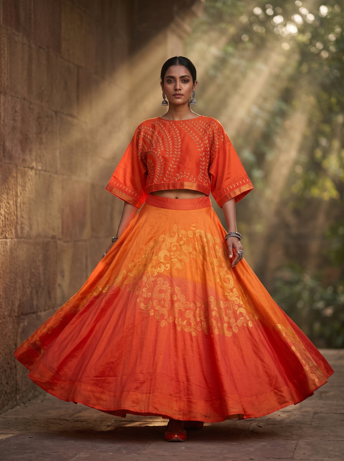 Semi stitched Formal Skirtset