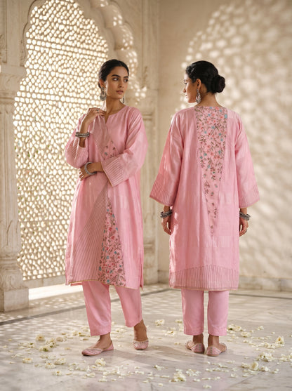 Semi Stitched Chanderi Casual kurta