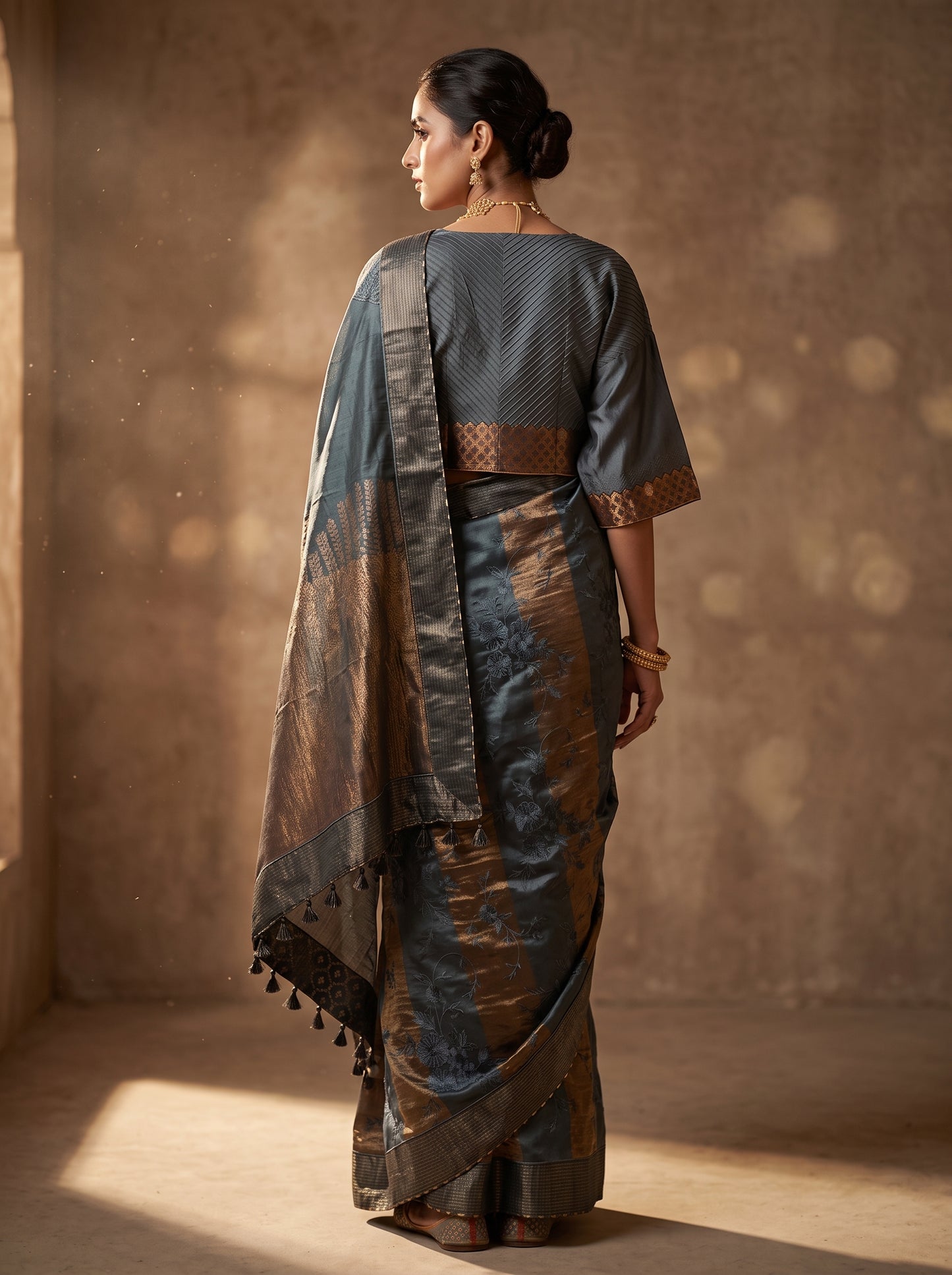 Formal Chanderi gota marodi embroidered Saree
