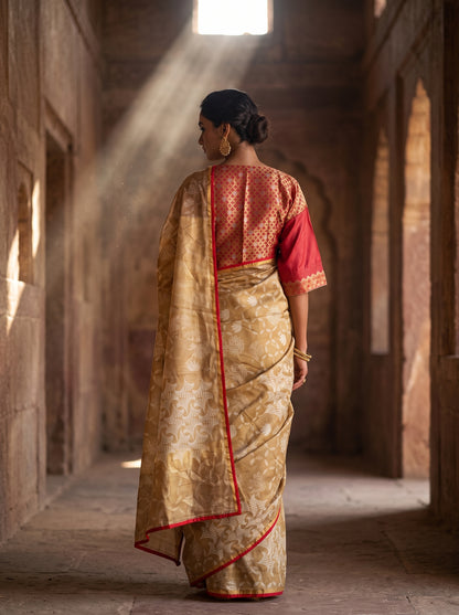 Cotton Casual Block Printed Saree