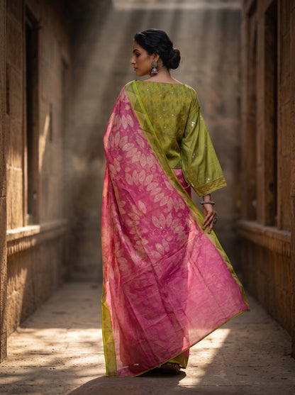 Cotton Casual Block Printed Saree