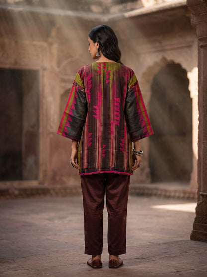 Semi Stitched linen kota Short Tunic