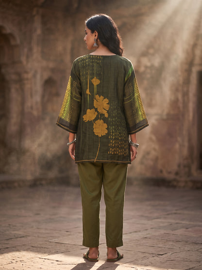 Semi Stitched linen kota Short Tunic