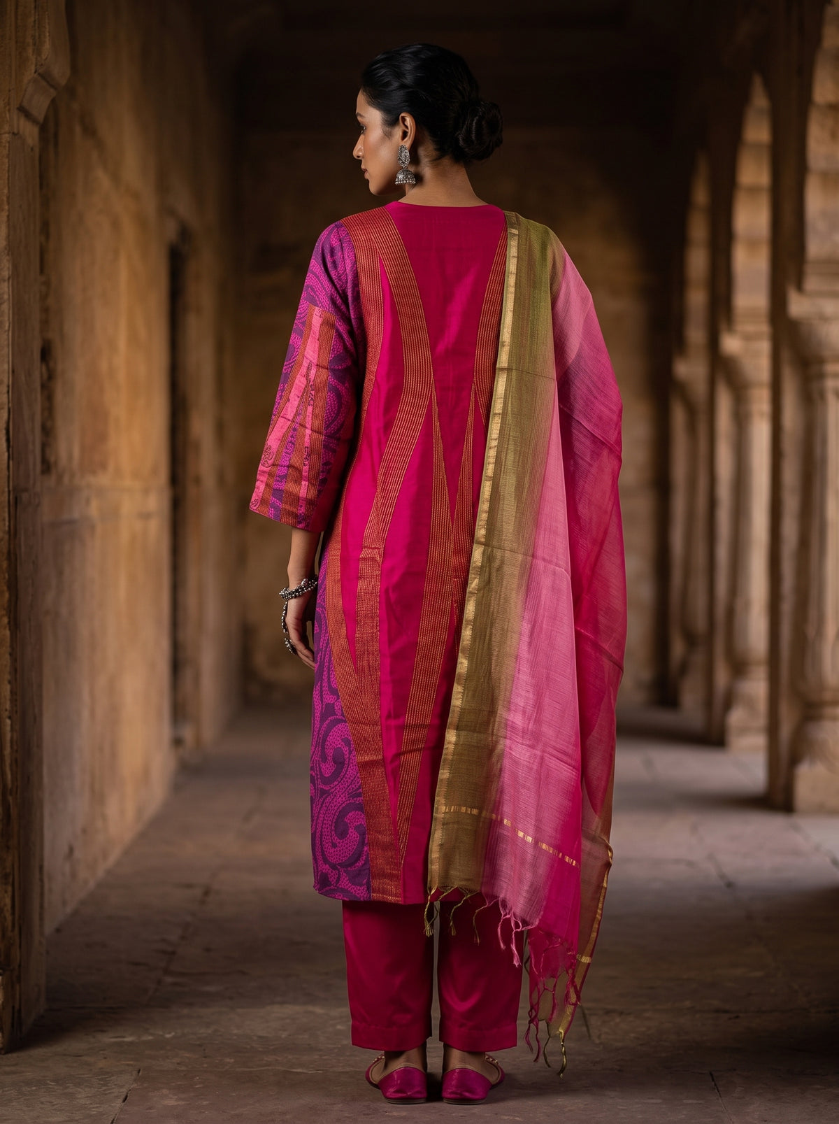 Semi Stitched Cotton Casual Suitset