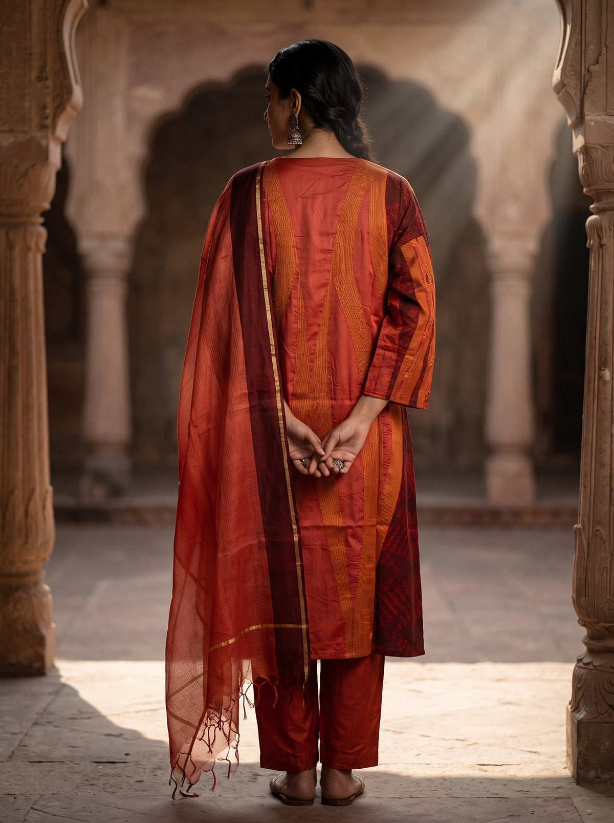 Semi Stitched Cotton Casual Suitset