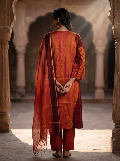 Semi Stitched Cotton Casual Suitset