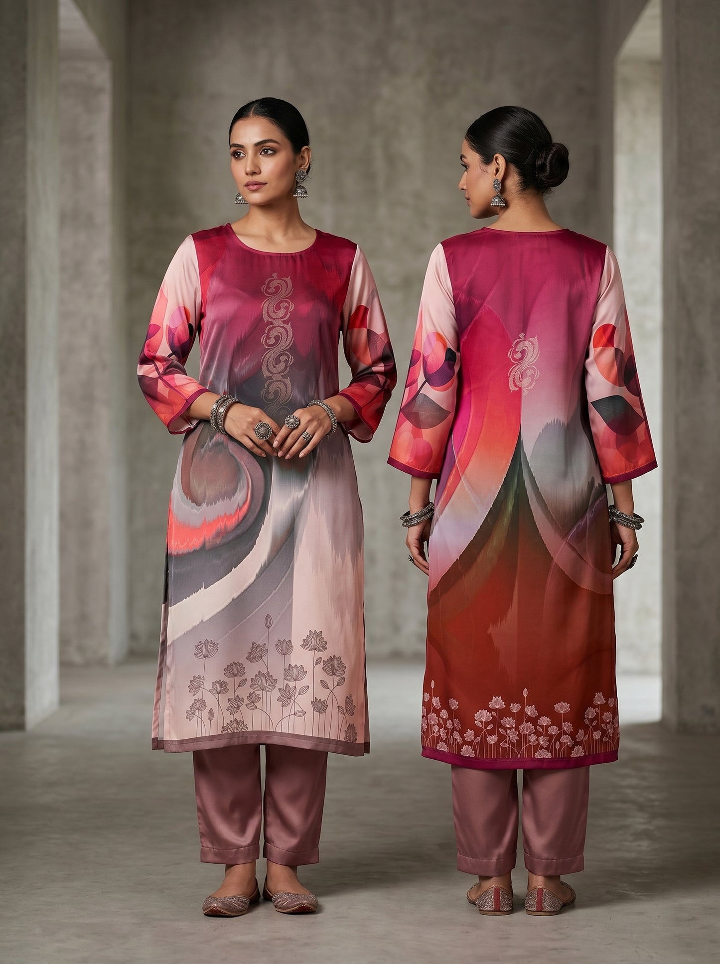 Semi Stitched Chanderi Casual kurta