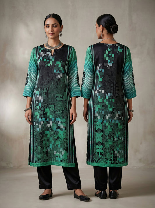 Semi Stitched Chanderi Casual kurta
