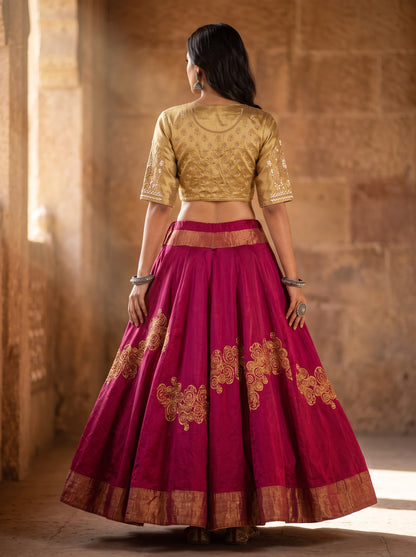 Semi stitched Formal Skirtset