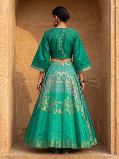 Semi stitched Formal Skirtset