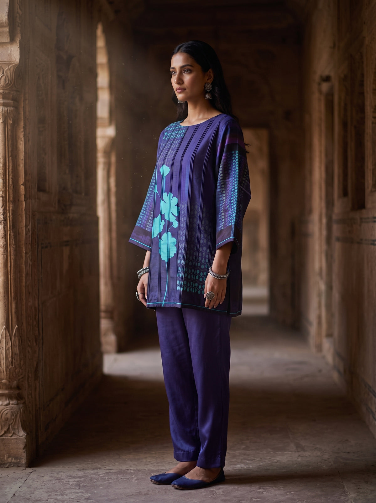 SemiStitched Printed Cotton Modal Tunic