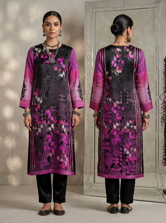 Semi Stitched Chanderi Casual kurta