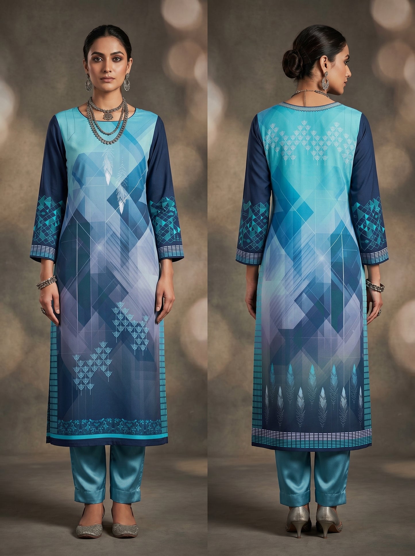 Semi Stitched Chanderi Casual kurta
