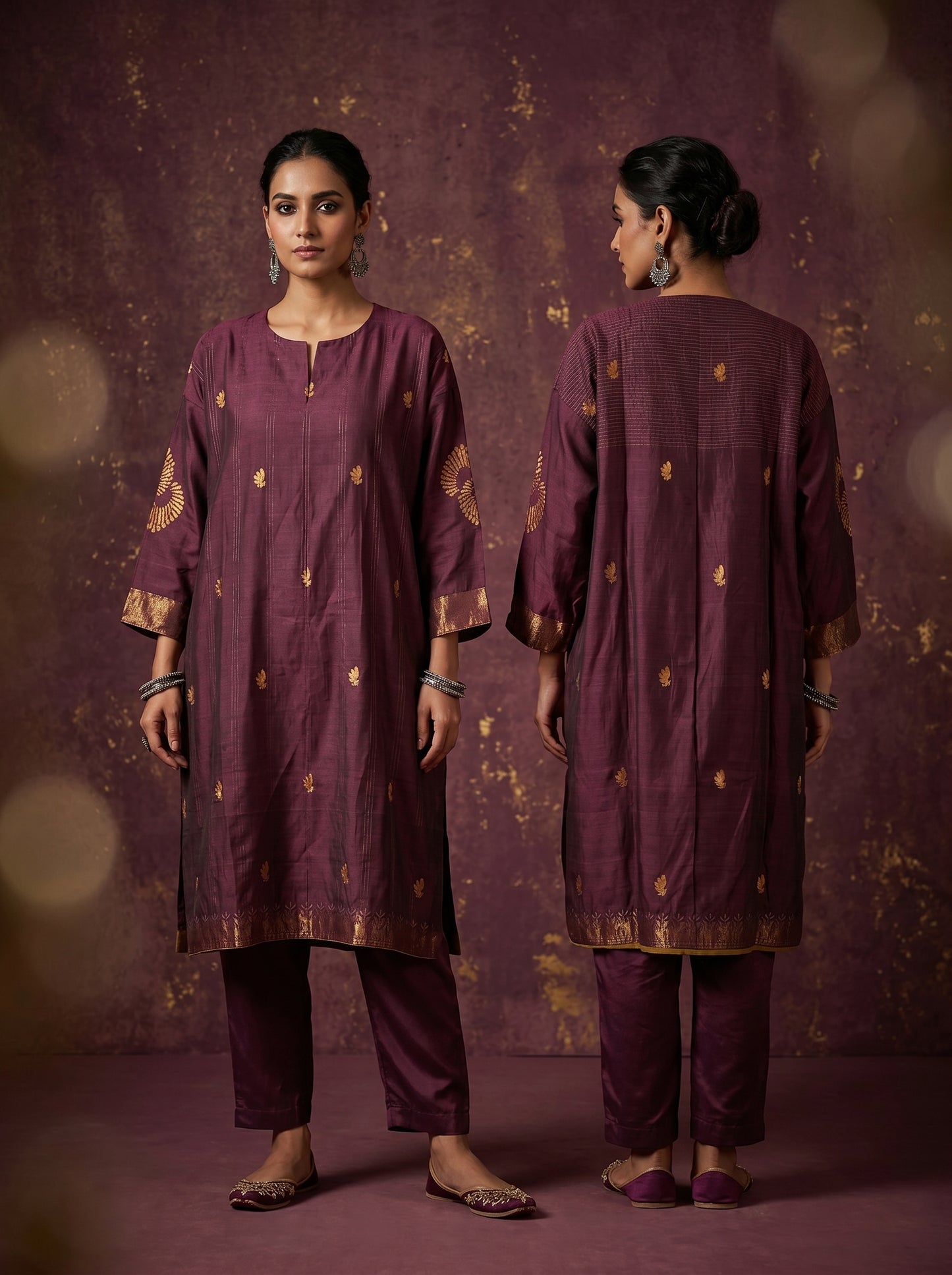 Semi Stitched Chanderi Casual kurta