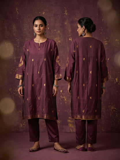Semi Stitched Chanderi Casual kurta