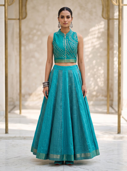 Semi stitched Formal Skirtset
