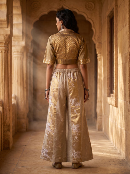 Indowestern chanderi formal coordset