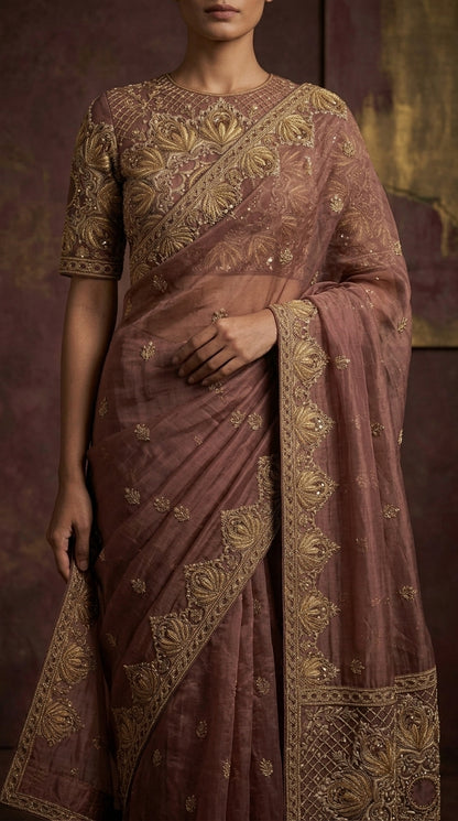 Formal Pure Silk embroidered Saree