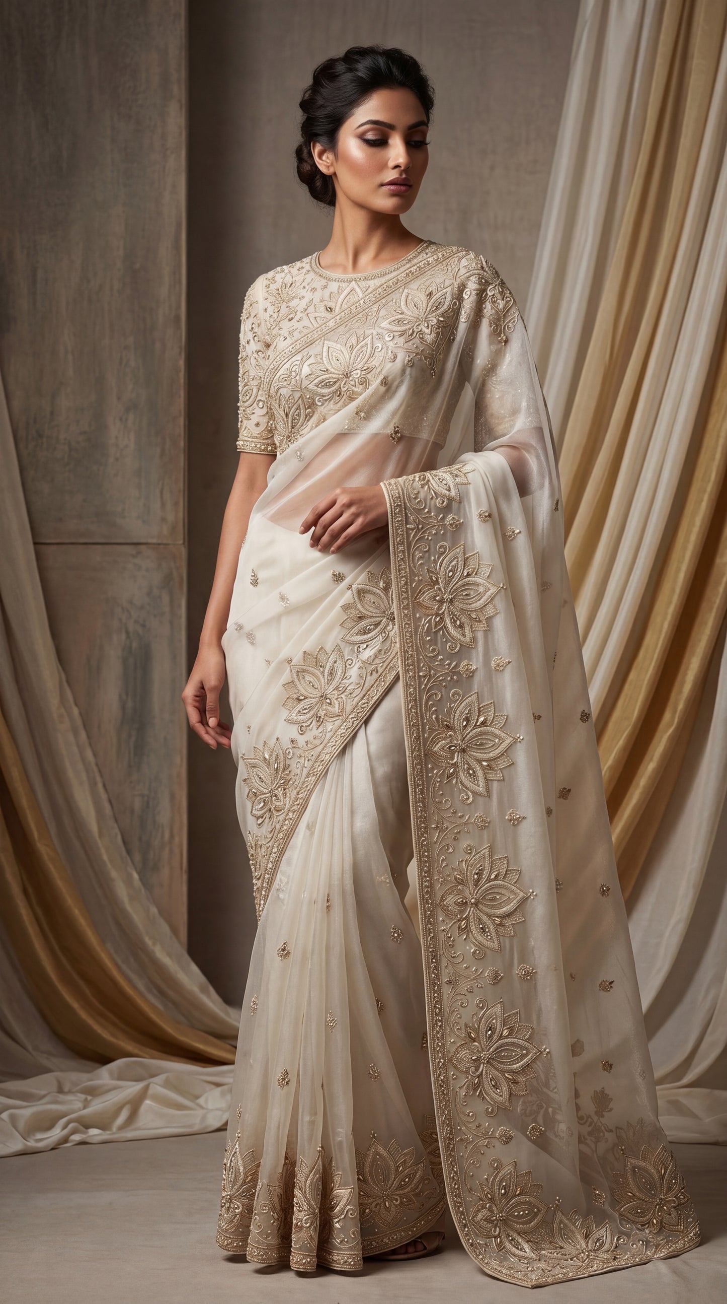 Formal Pure Silk embroidered Saree