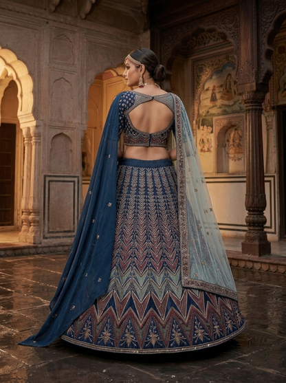 Formal embroidered Lehnga