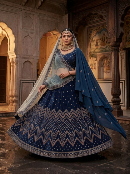 Formal embroidered Lehnga