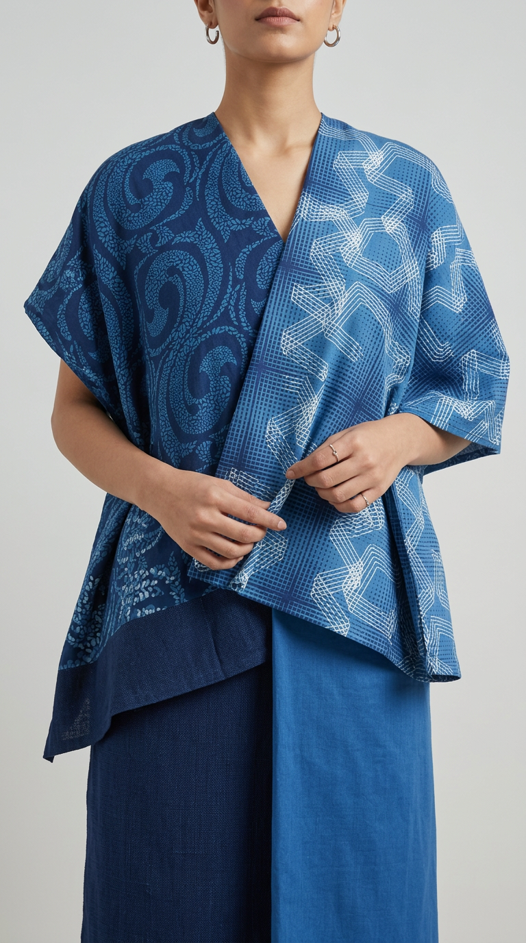 Customised indigo kurta set