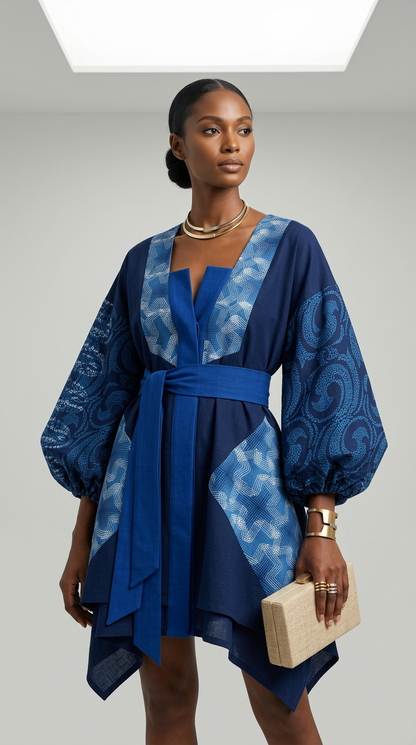 Customised indigo kurta set