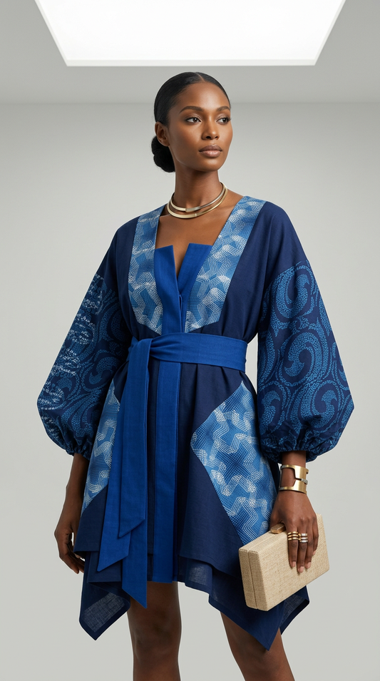 Customised indigo kurta set