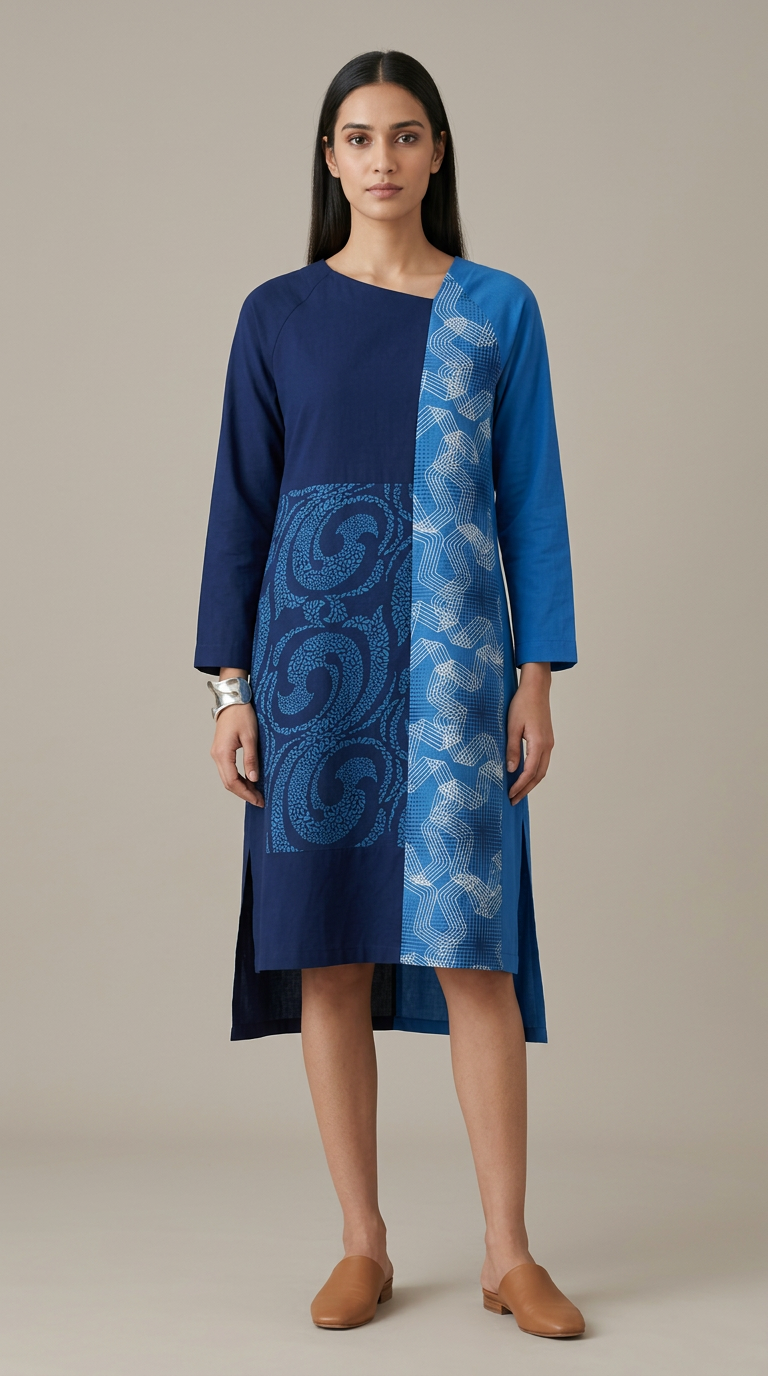 Customised indigo kurta set