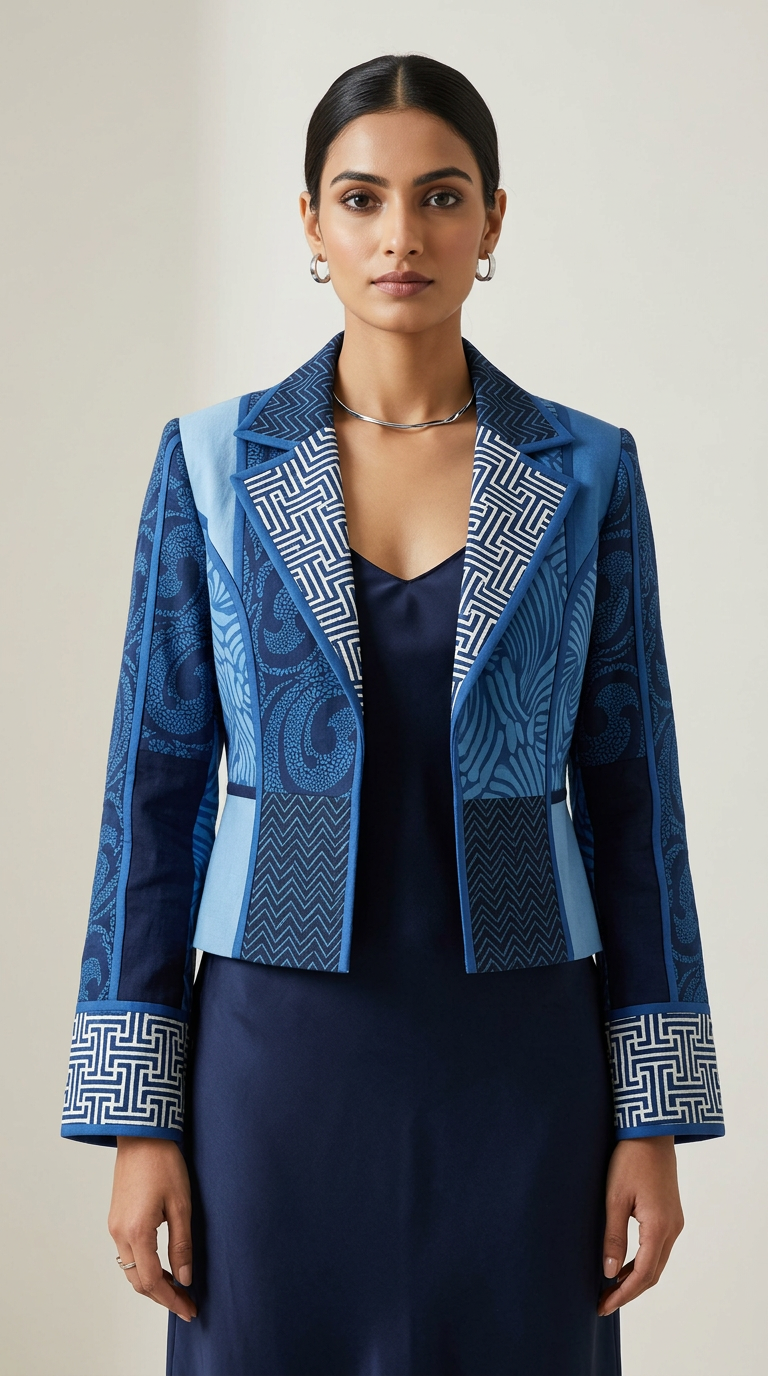 Customised indigo kurta set