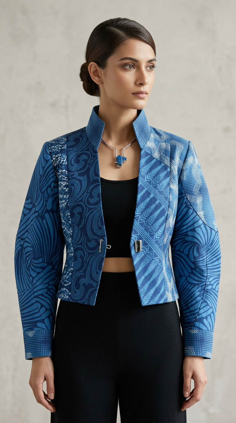 Customised indigo kurta set