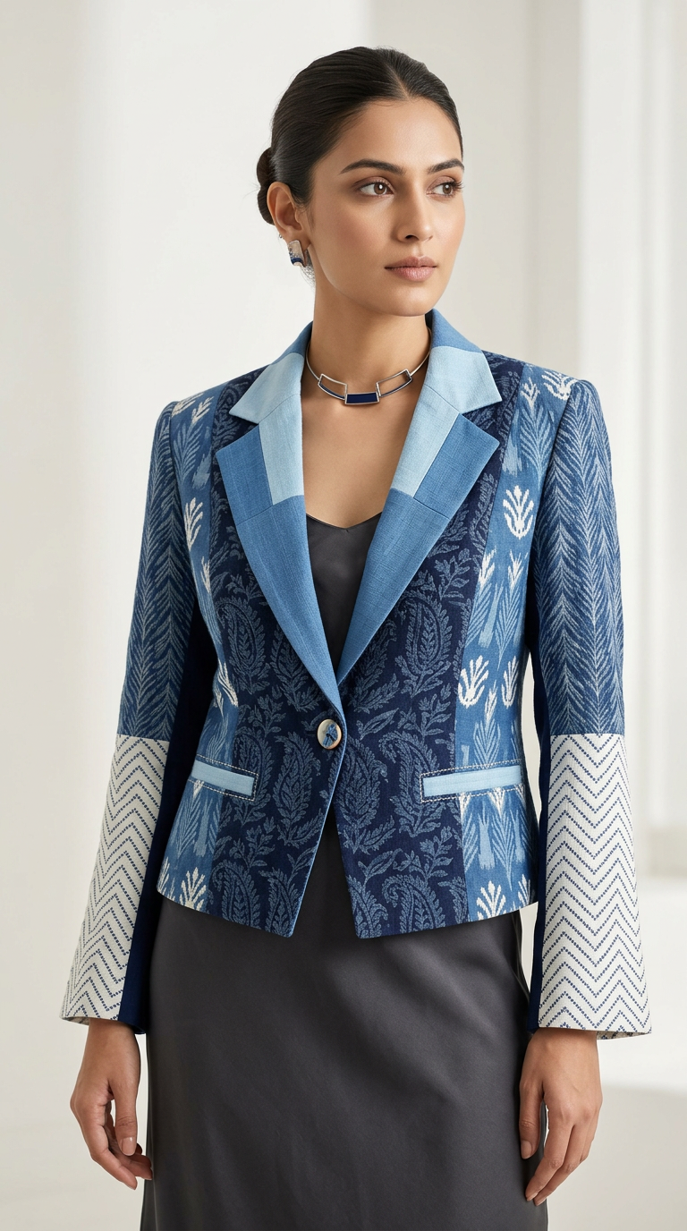 Customised indigo kurta set