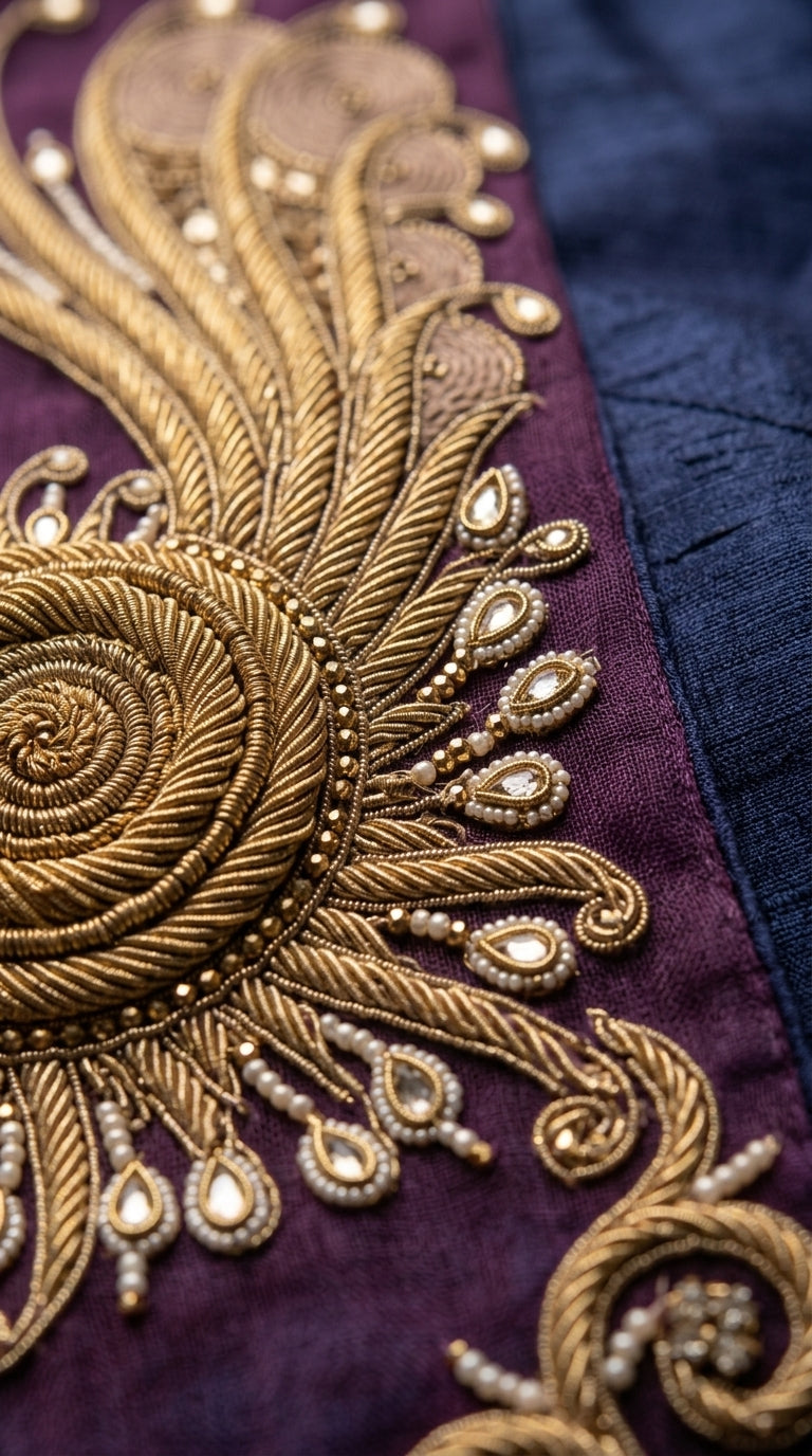 Formal Pure Silk embroidered Saree