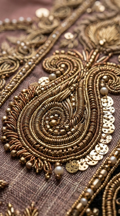 Formal Pure Silk embroidered Saree