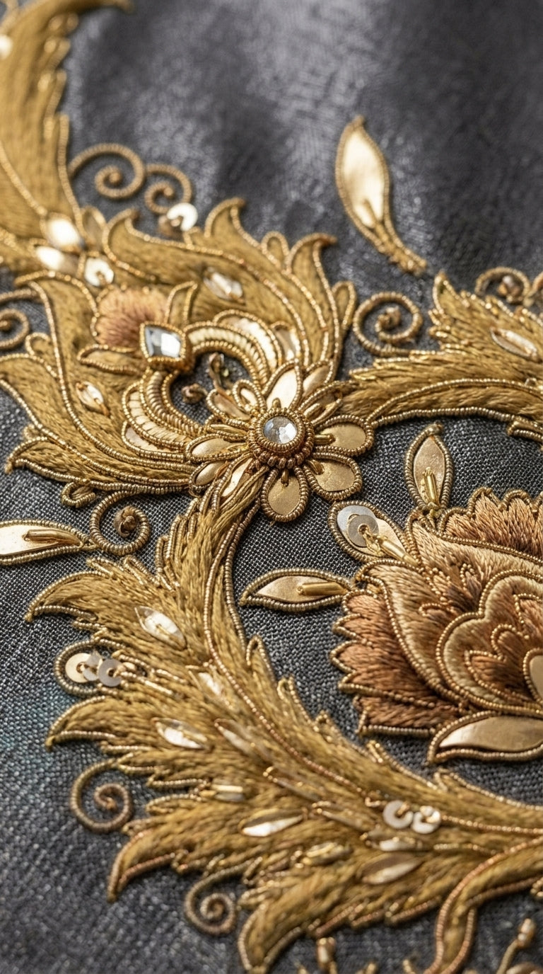 Formal Pure Silk embroidered Saree